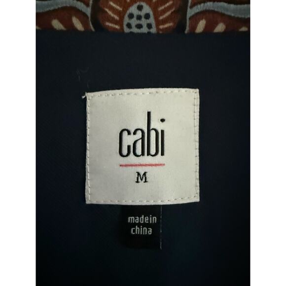 CAbi Provincial Long Sleeve Shift Dress Boho Blue Print size Medium - Picture 3 of 8